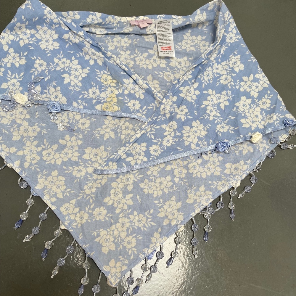 Monsoon cover-up + hat + bikini top